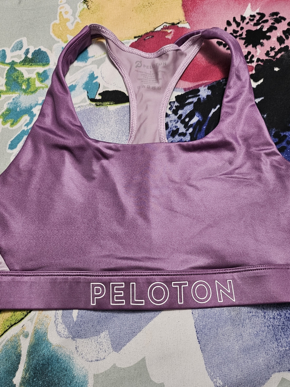 Peloton Women's Purple Sports Bra - Supportive Racerback